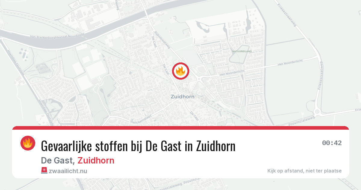 Gevaarlijke stoffen bij De Gast in Zuidhorn — 8 apr 2026