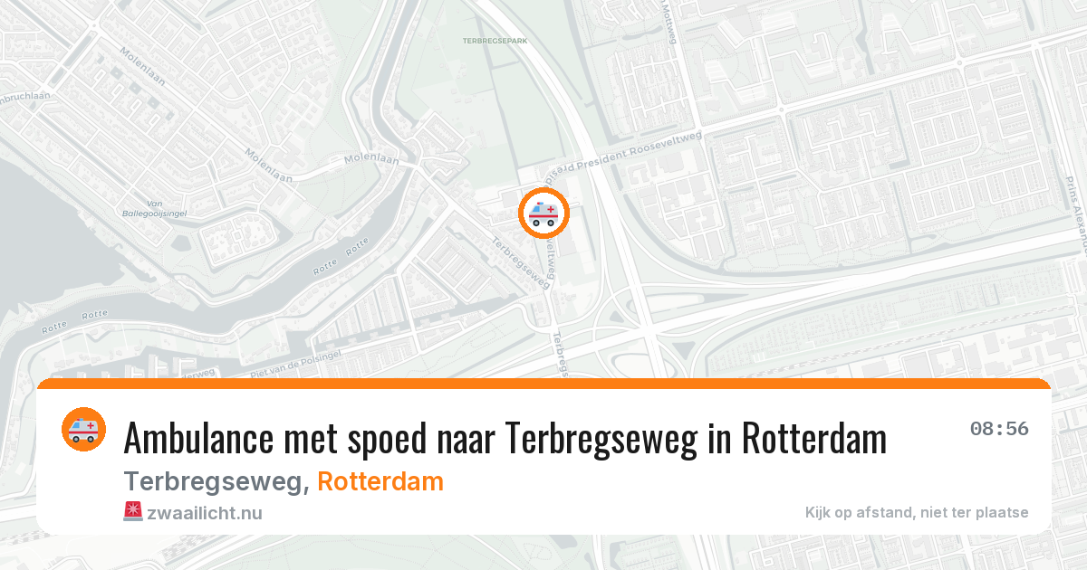 Ambulance met spoed naar Terbregseweg in Rotterdam — 26 mei 2026