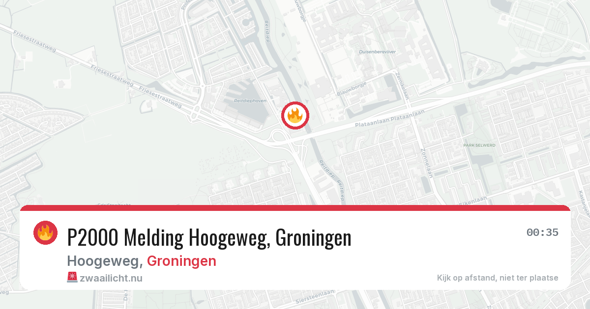 P2000 Melding Hoogeweg, Groningen — 1 jun 2026