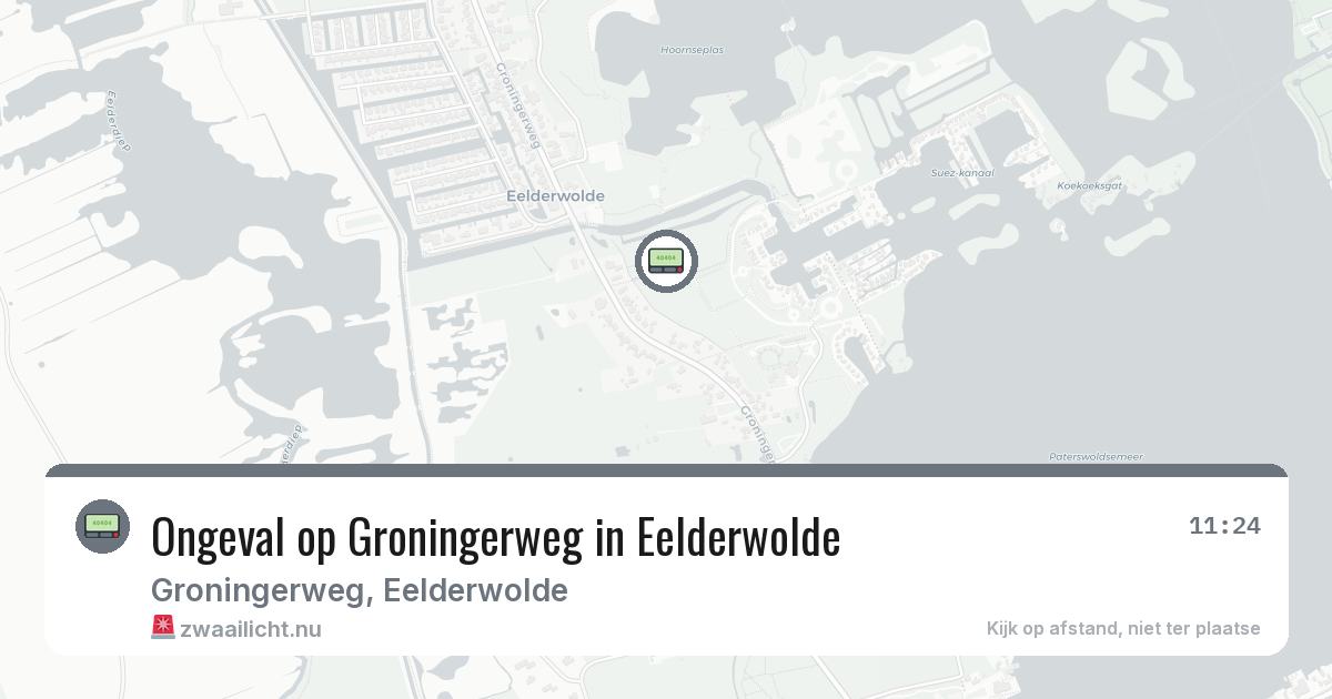 Ongeval op Groningerweg in Eelderwolde — 9 mrt 2026