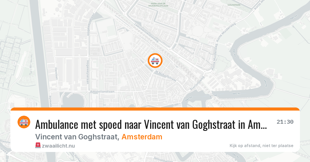 Ambulance met spoed naar Vincent van Goghstraat in Amsterdam — 29 mrt 2026