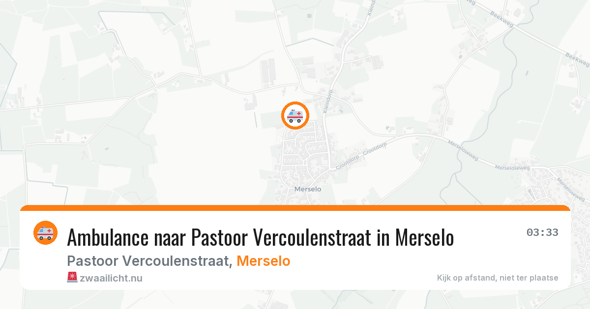 Ambulance naar Pastoor Vercoulenstraat in Merselo — 27 mei 2026