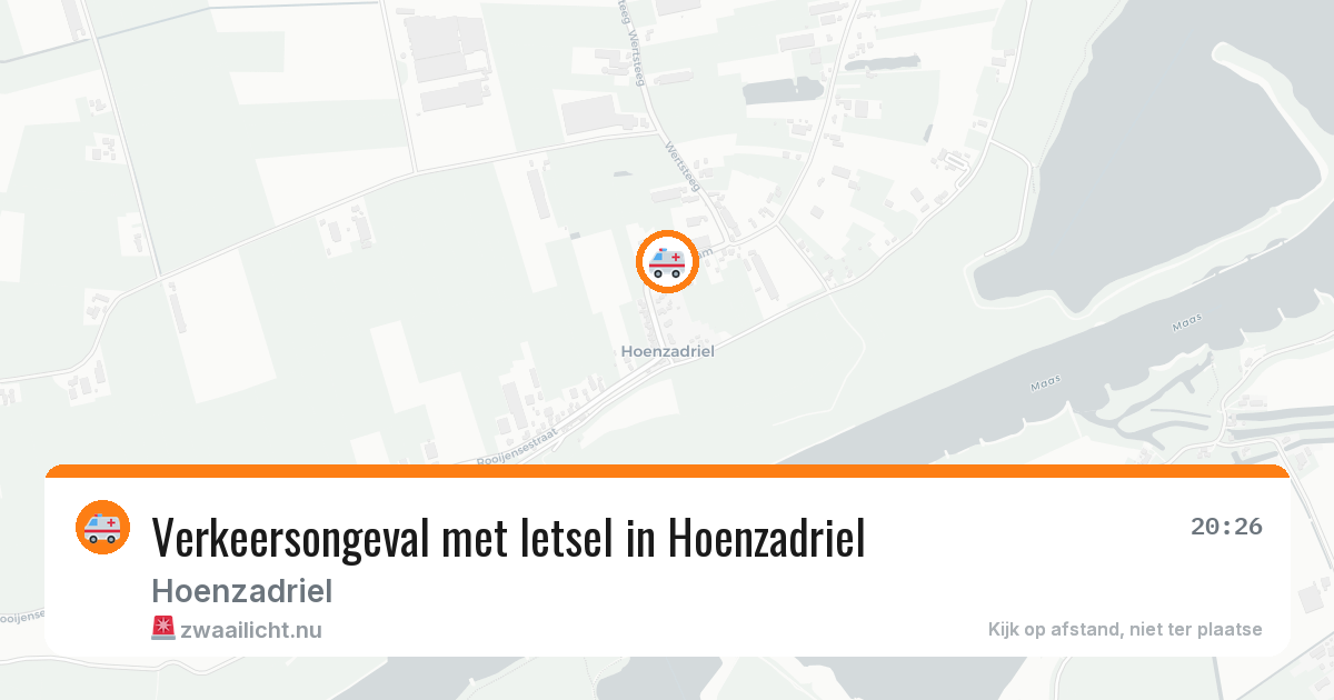 Verkeersongeval met letsel in Hoenzadriel — 28 jun 2026