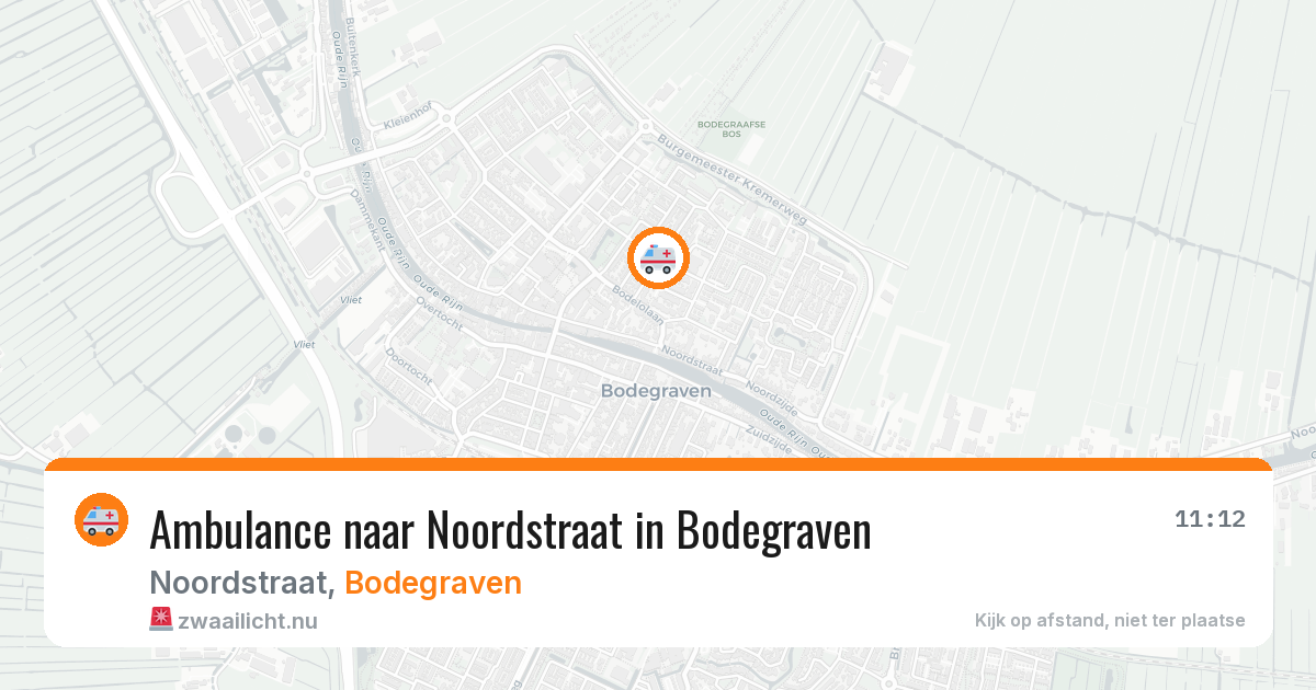 Ambulance naar Noordstraat in Bodegraven — 13 jul 2026