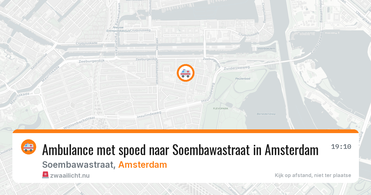 Ambulance met spoed naar Soembawastraat in Amsterdam — 23 jul 2026