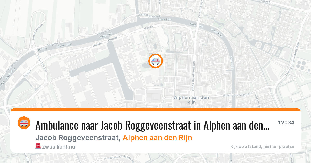 Ambulance naar Jacob Roggeveenstraat in Alphen aan den Rijn — 17 jul 2026