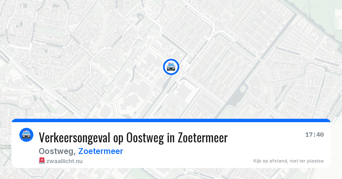 Verkeersongeval op Oostweg in Zoetermeer — 23 jul 2026
