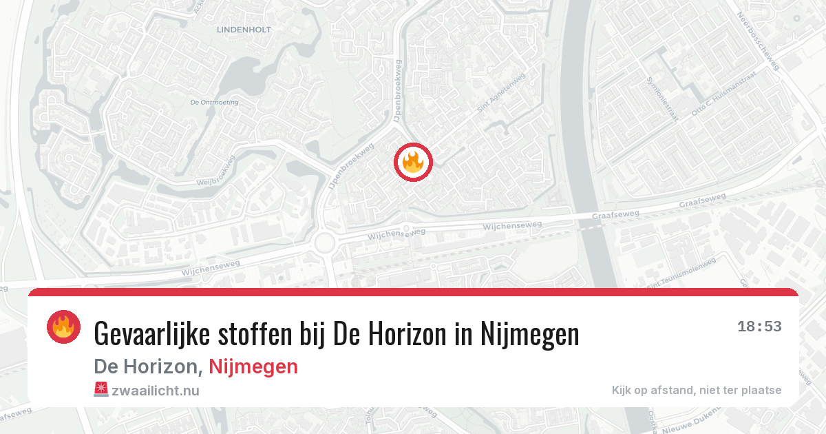 Gevaarlijke stoffen bij De Horizon in Nijmegen — 20 apr 2026