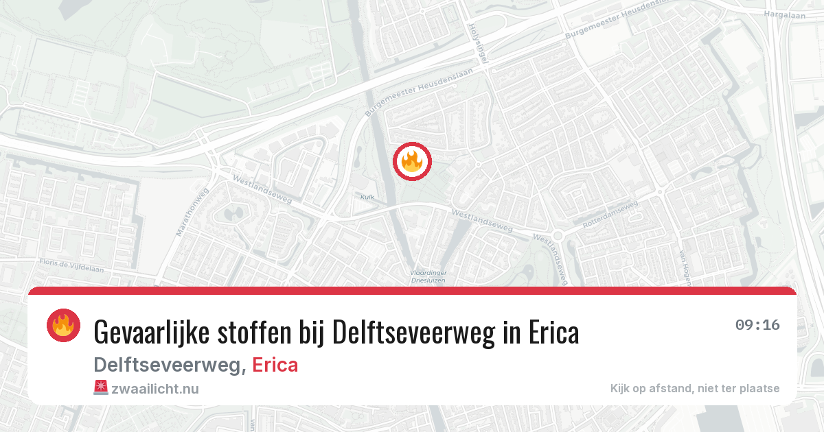 Gevaarlijke stoffen bij Delftseveerweg in Erica — 12 mei 2026