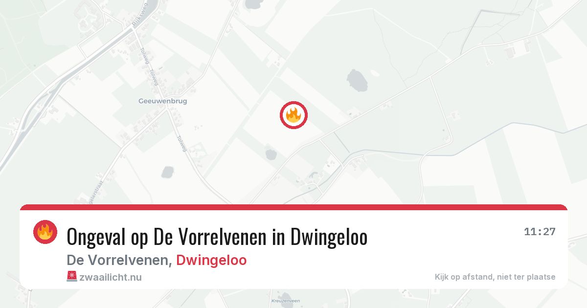Ongeval op De Vorrelvenen in Dwingeloo — 14 jul 2026