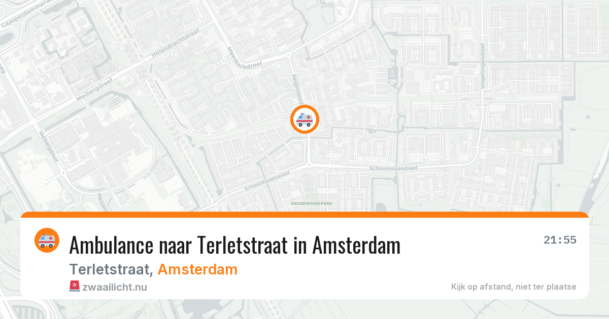 Ambulance naar Terletstraat in Amsterdam — 16 jul 2026