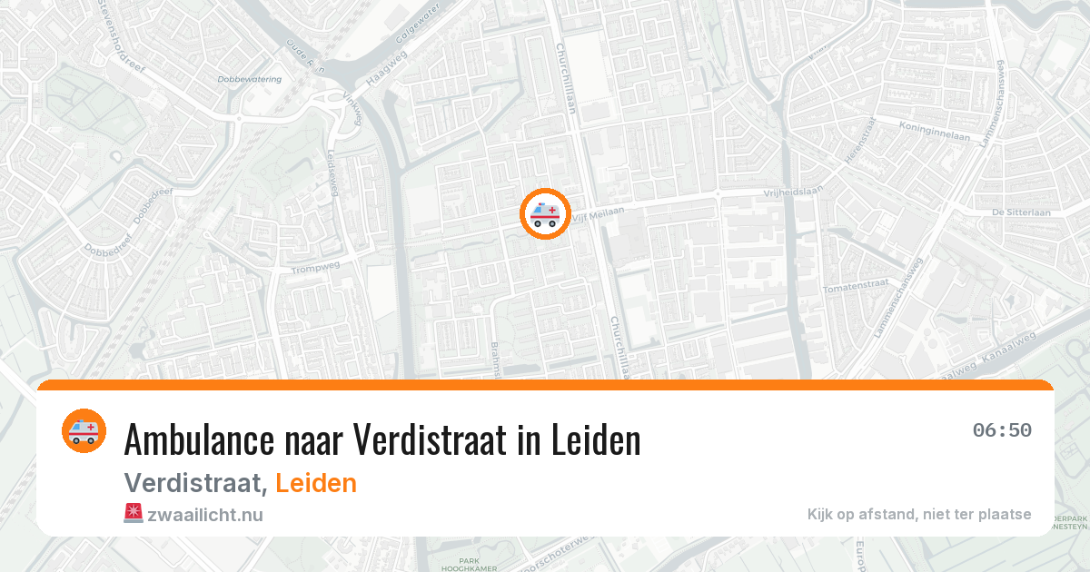 Ambulance naar Verdistraat in Leiden — 22 apr 2026