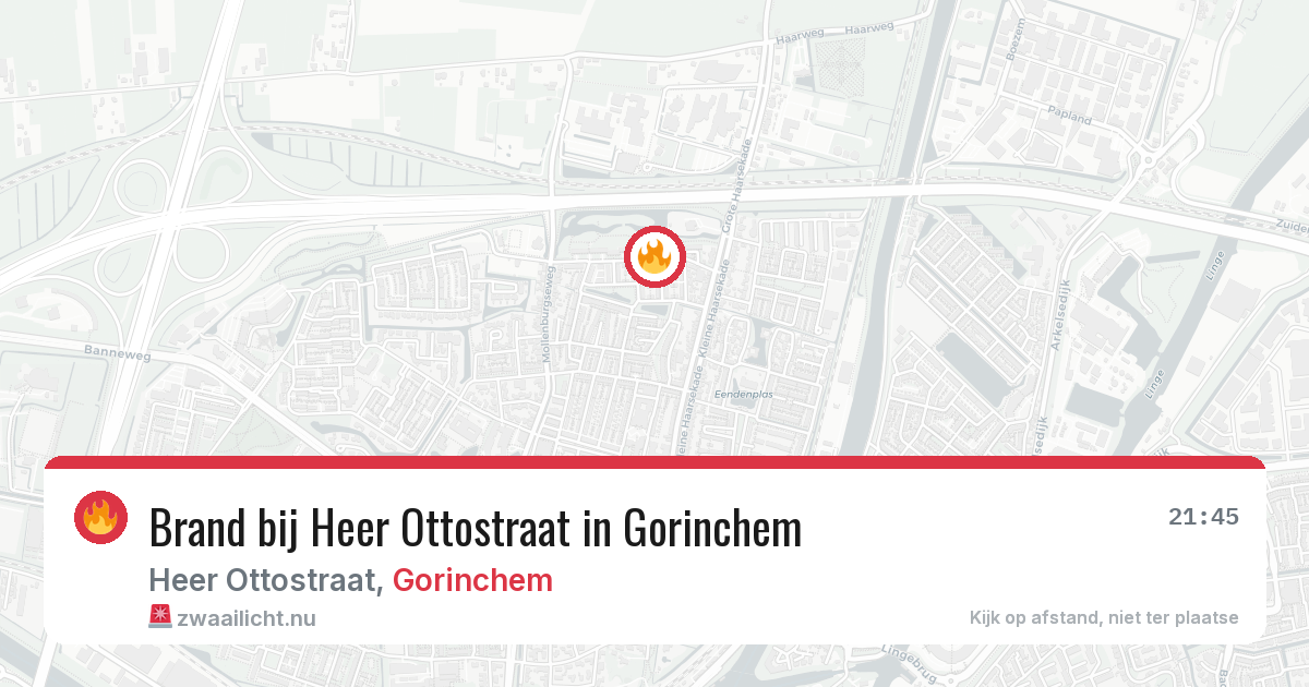 Brand bij Heer Ottostraat in Gorinchem — 19 jul 2026