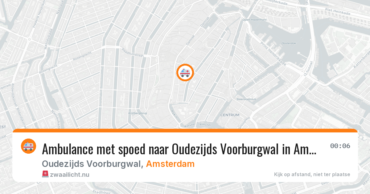 Ambulance met spoed naar Oudezijds Voorburgwal in Amsterdam — 20 mrt 2026