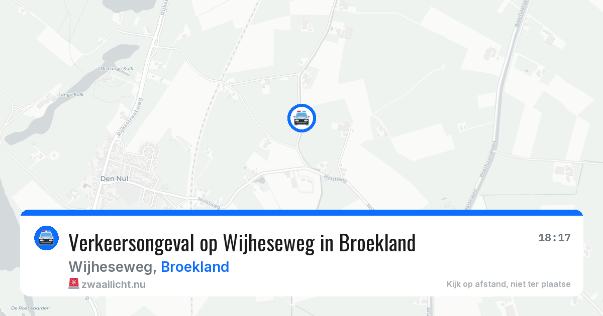 Verkeersongeval op Wijheseweg in Broekland — 29 mei 2026