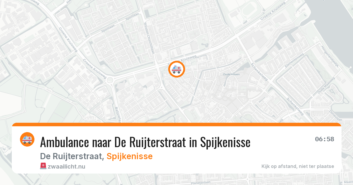 Ambulance naar De Ruijterstraat in Spijkenisse — 4 mei 2026