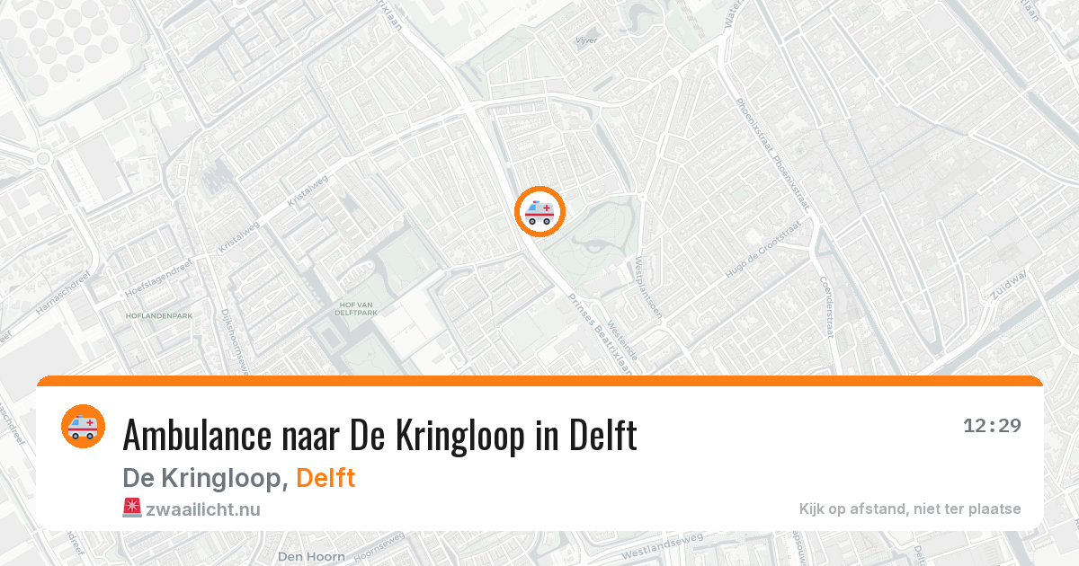 Ambulance naar De Kringloop in Delft — 4 mei 2026
