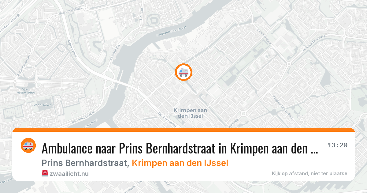 Ambulance naar Prins Bernhardstraat in Krimpen aan den IJssel — 21 apr 2026