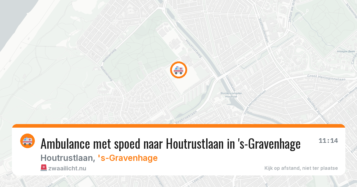 Ambulance met spoed naar Houtrustlaan in 's-Gravenhage — 19 mrt 2026