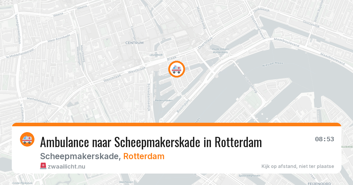 Ambulance naar Scheepmakerskade in Rotterdam — 1 jun 2026