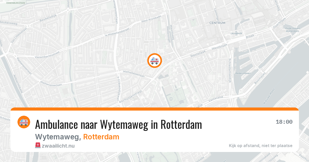 Ambulance naar Wytemaweg in Rotterdam — 10 jul 2026