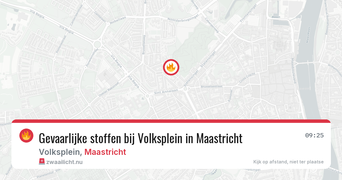 Gevaarlijke stoffen bij Volksplein in Maastricht — 7 apr 2026