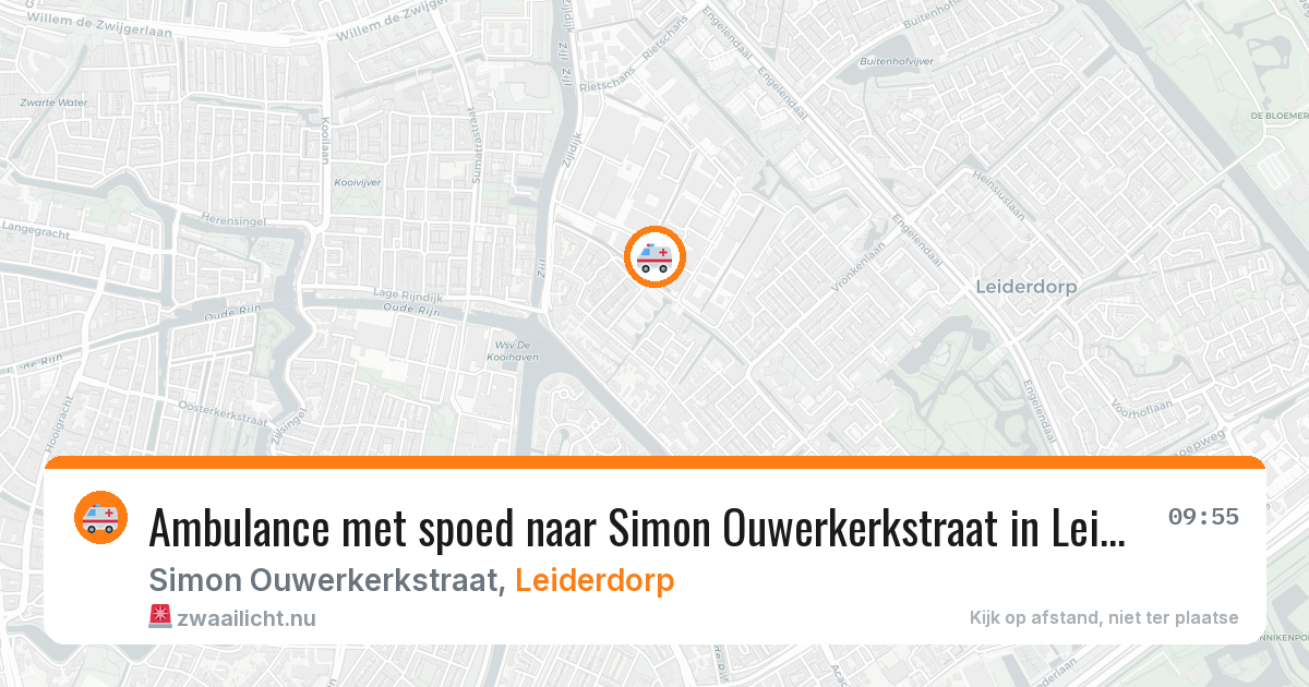 Ambulance met spoed naar Simon Ouwerkerkstraat in Leiderdorp — 19 jul 2026