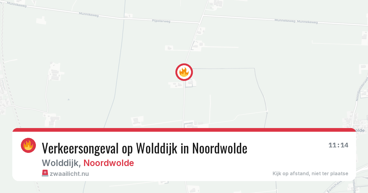 Verkeersongeval op Wolddijk in Noordwolde — 4 jun 2026
