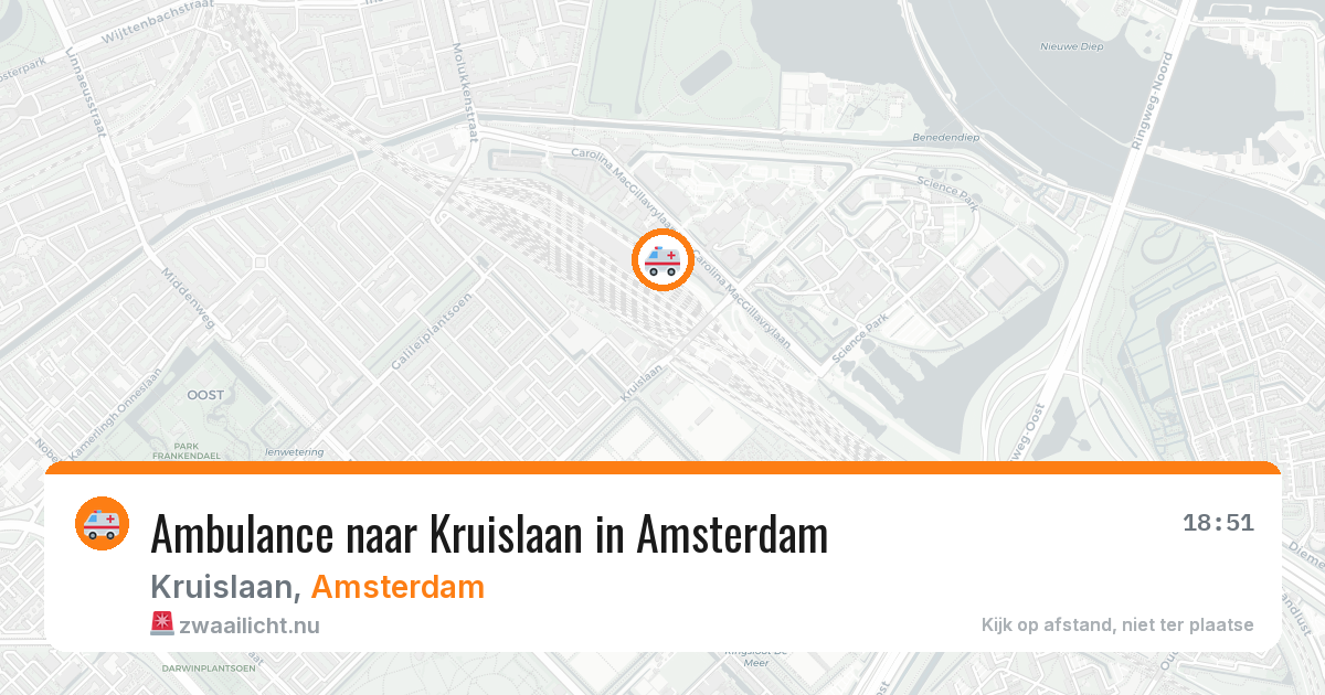 Ambulance naar Kruislaan in Amsterdam — 22 mei 2026