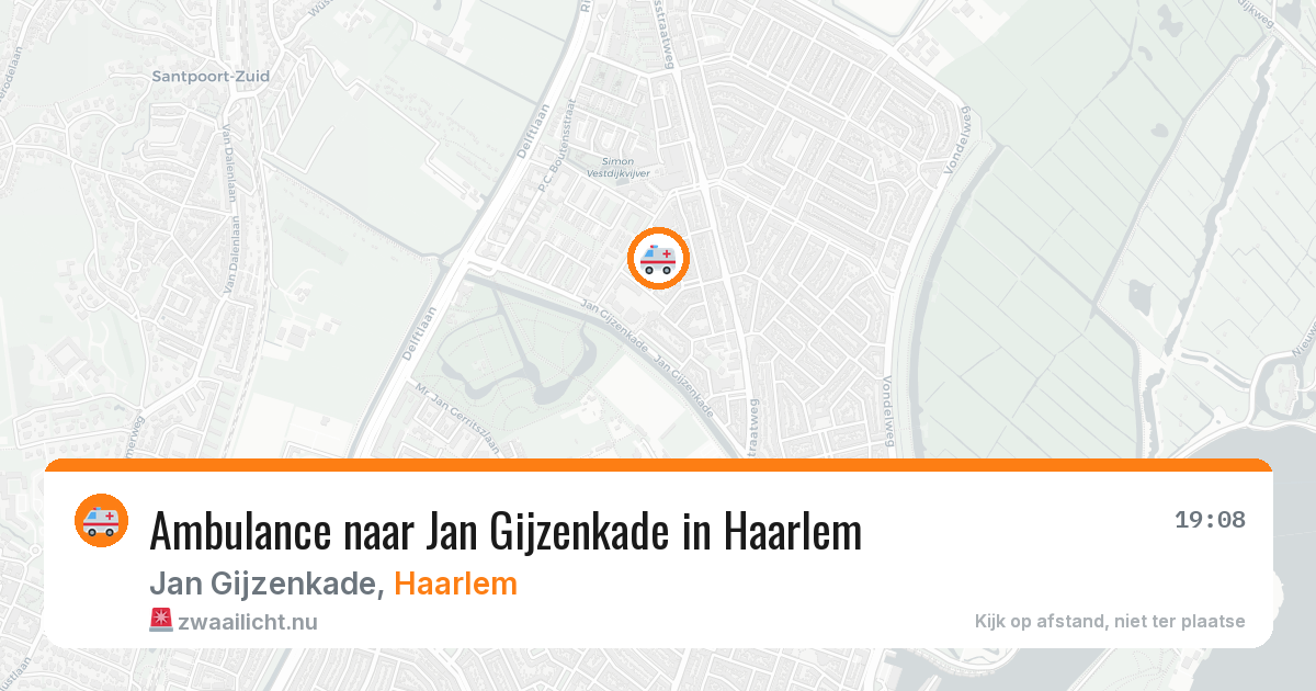 Ambulance naar Jan Gijzenkade in Haarlem — 23 jul 2026