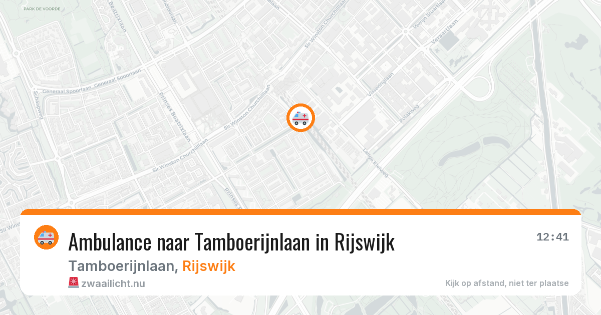 Ambulance naar Tamboerijnlaan in Rijswijk — 23 mei 2026