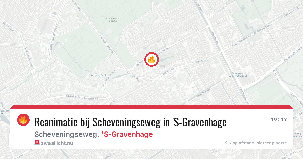 Reanimatie bij Scheveningseweg in 'S-Gravenhage — 20 mrt 2026