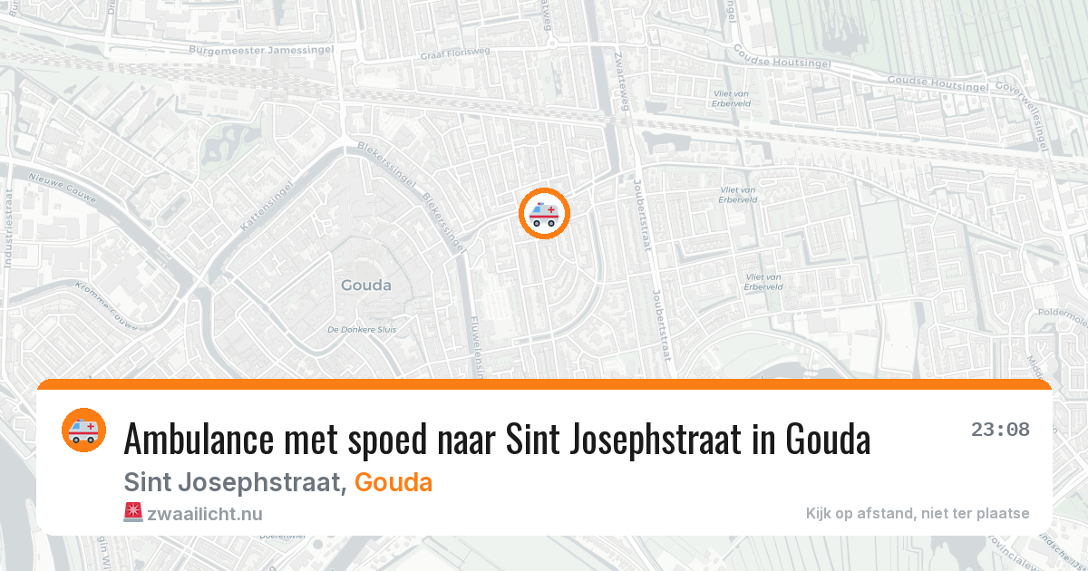 Ambulance met spoed naar Sint Josephstraat in Gouda — 21 jul 2026
