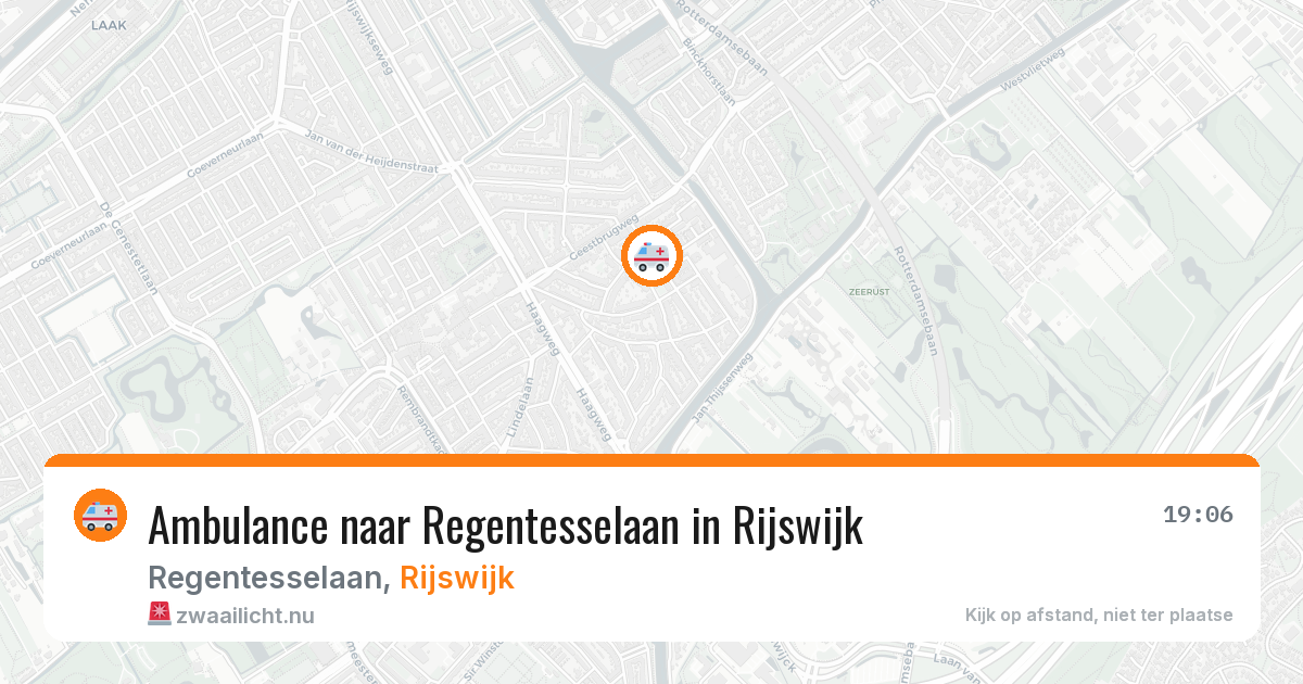 Ambulance naar Regentesselaan in Rijswijk — 14 jul 2026