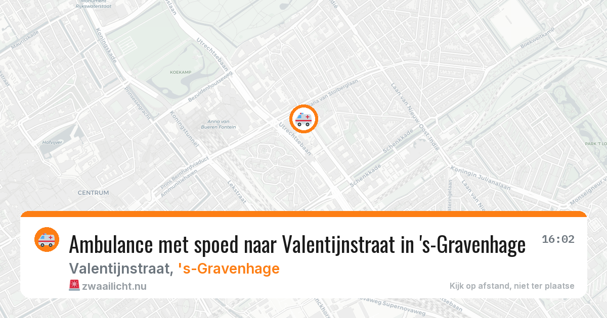 Ambulance met spoed naar Valentijnstraat in 's-Gravenhage — 5 jun 2026
