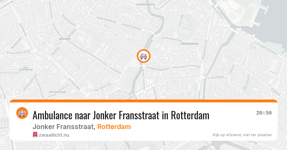 Ambulance naar Jonker Fransstraat in Rotterdam — 20 mei 2026