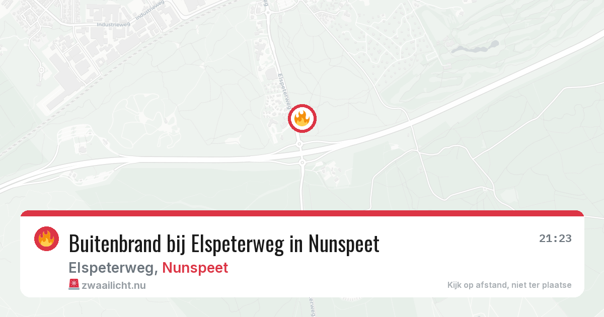 Buitenbrand bij Elspeterweg in Nunspeet — 19 mrt 2026