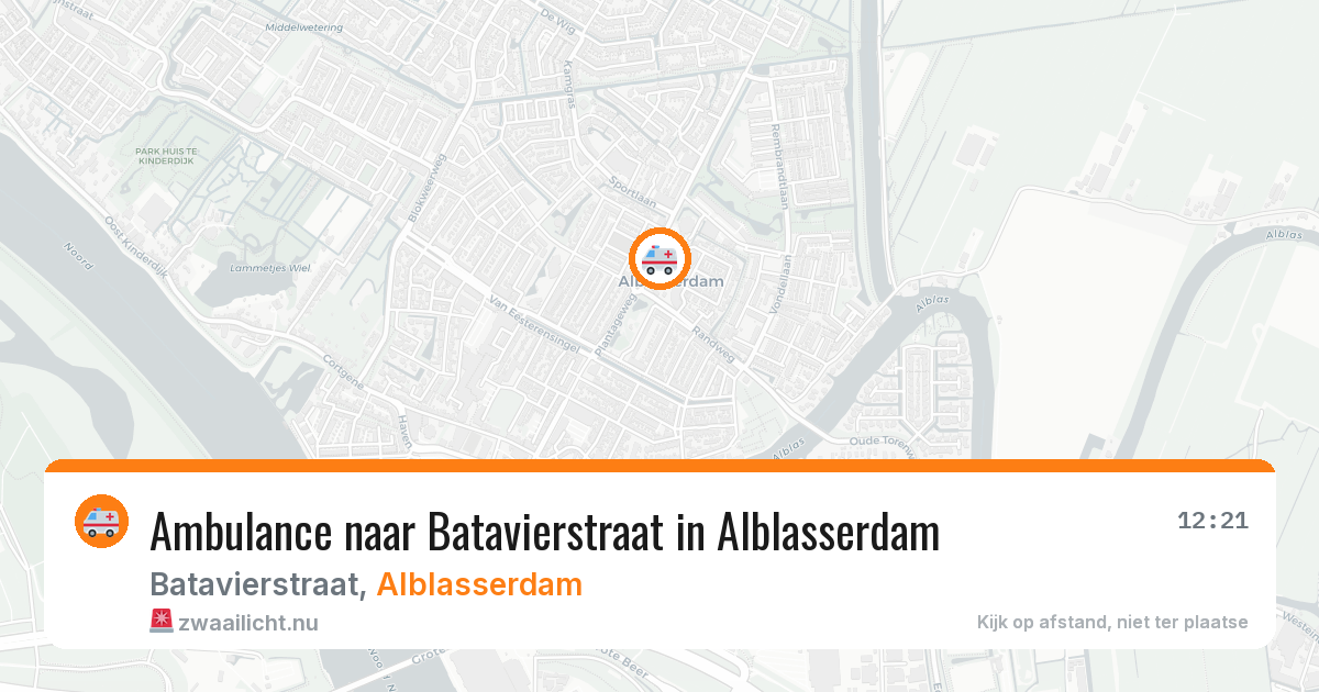 Ambulance naar Batavierstraat in Alblasserdam — 15 jul 2026