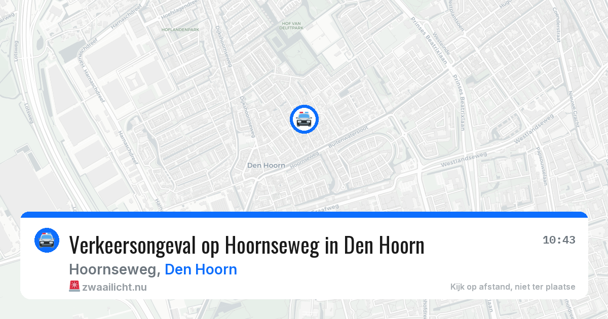 Verkeersongeval op Hoornseweg in Den Hoorn — 14 jul 2026