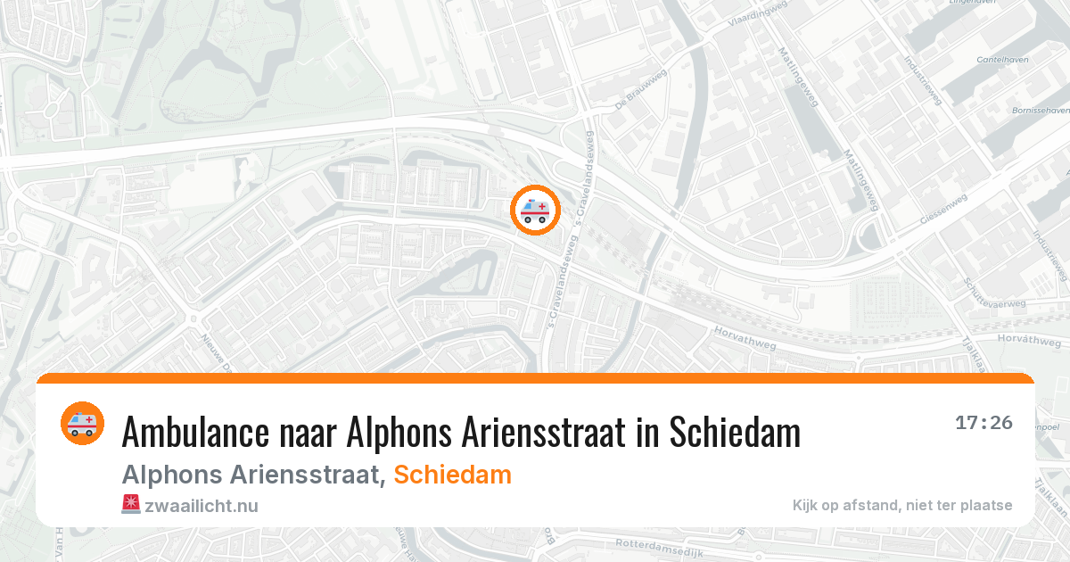 Ambulance naar Alphons Ariensstraat in Schiedam — 12 jul 2026