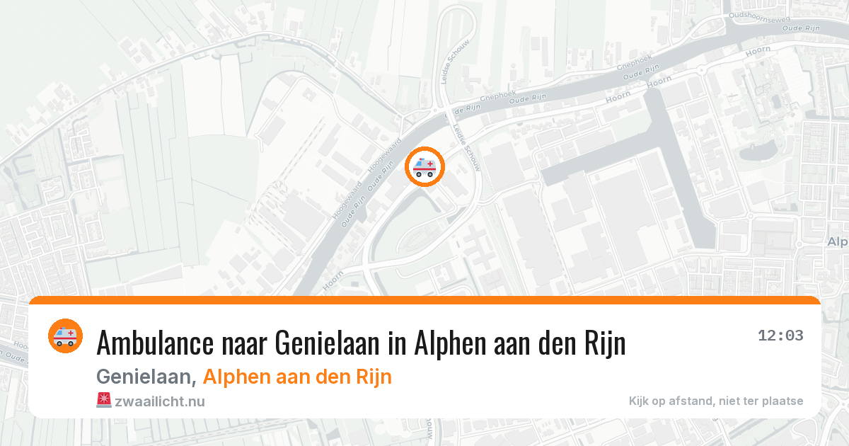 Ambulance naar Genielaan in Alphen aan den Rijn — 23 mrt 2026