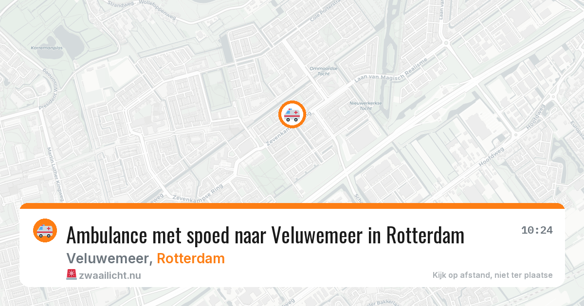 Ambulance met spoed naar Veluwemeer in Rotterdam — 2 apr 2026