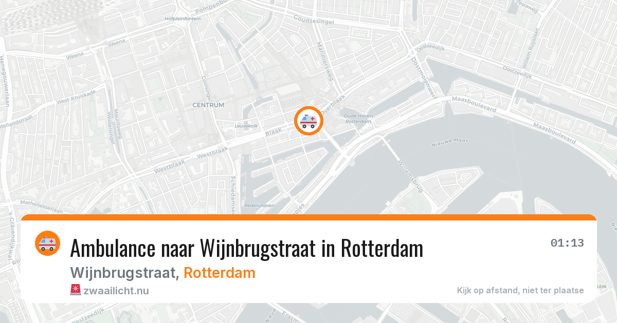 Ambulance naar Wijnbrugstraat in Rotterdam — 4 jun 2026