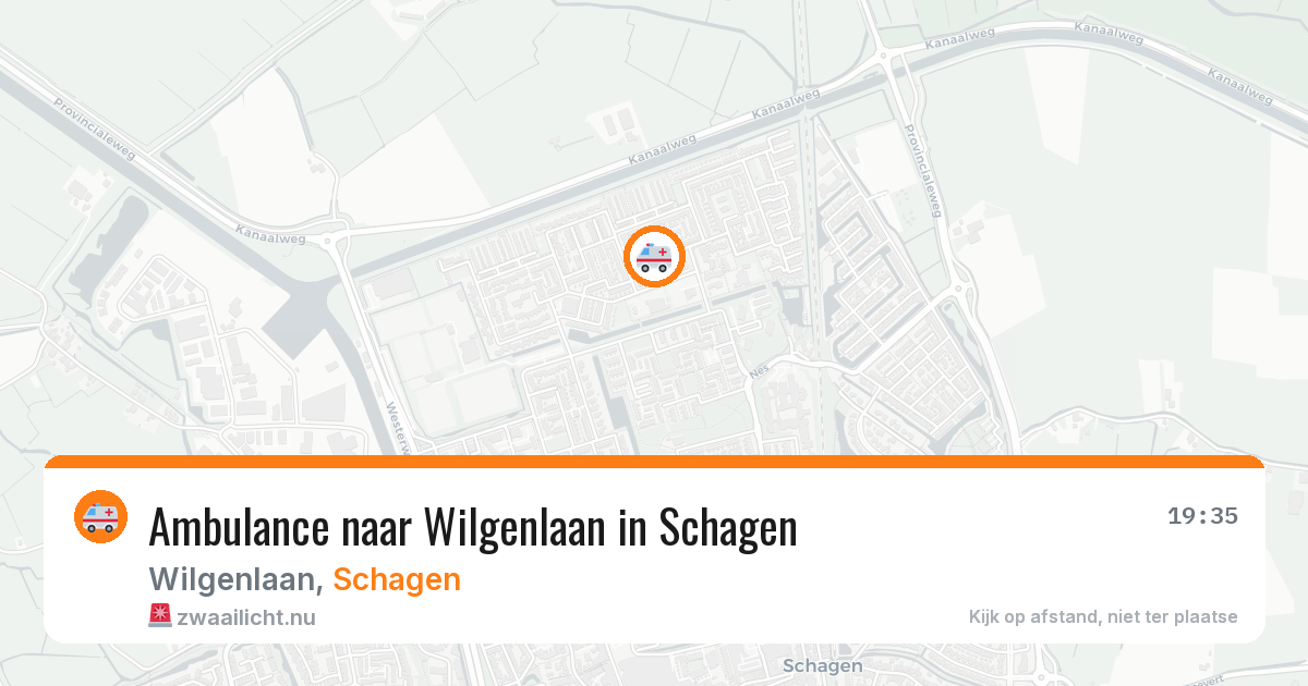 Ambulance naar Wilgenlaan in Schagen — 19 jun 2026