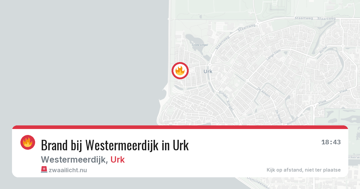 Brand bij Westermeerdijk in Urk — 10 jul 2026