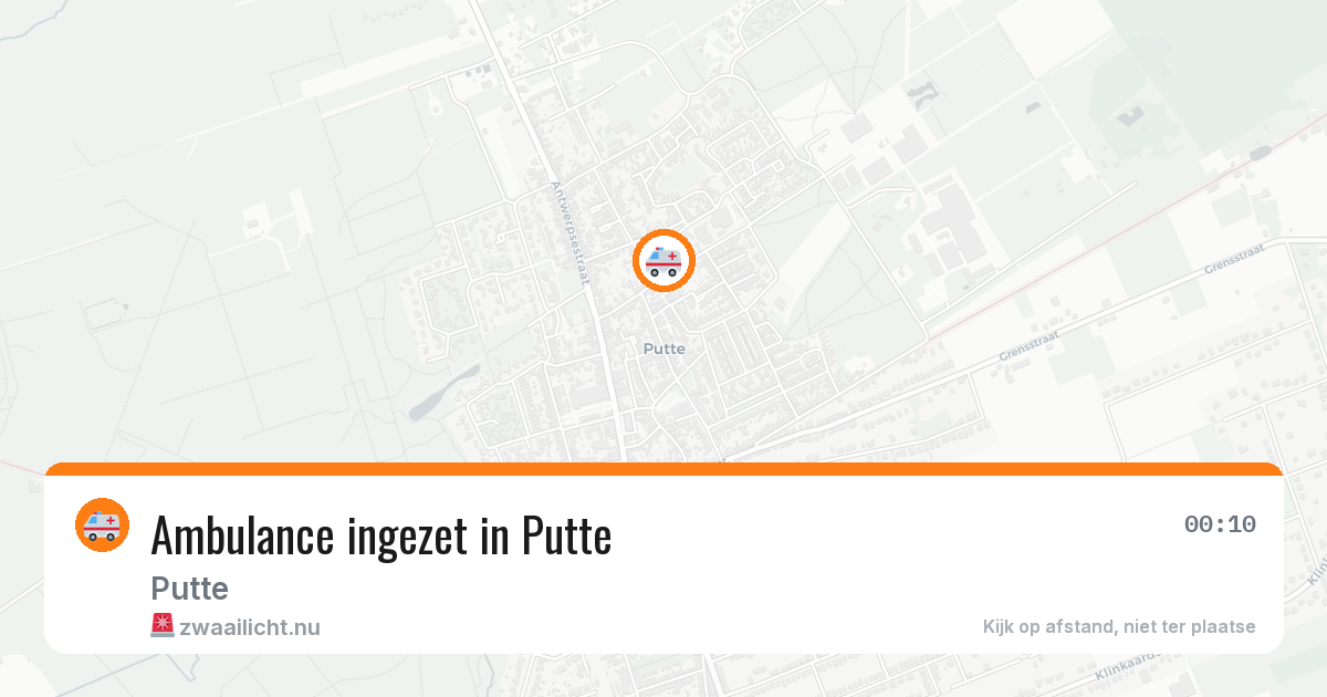 Ambulance ingezet in Putte — 3 jun 2026
