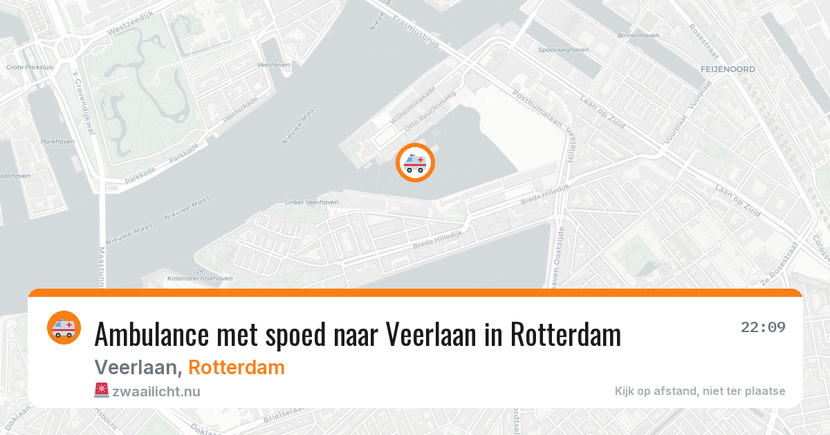 Ambulance met spoed naar Veerlaan in Rotterdam — 22 mrt 2026
