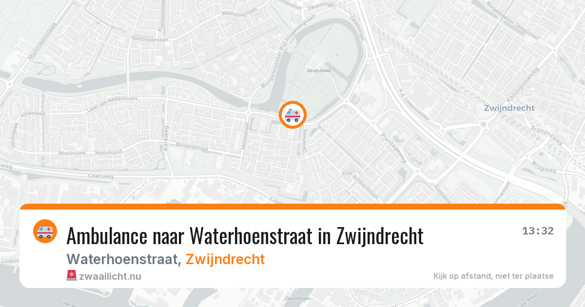 Ambulance naar Waterhoenstraat in Zwijndrecht — 28 mrt 2026