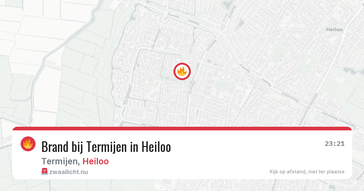 Brand bij Termijen in Heiloo — 23 jul 2026