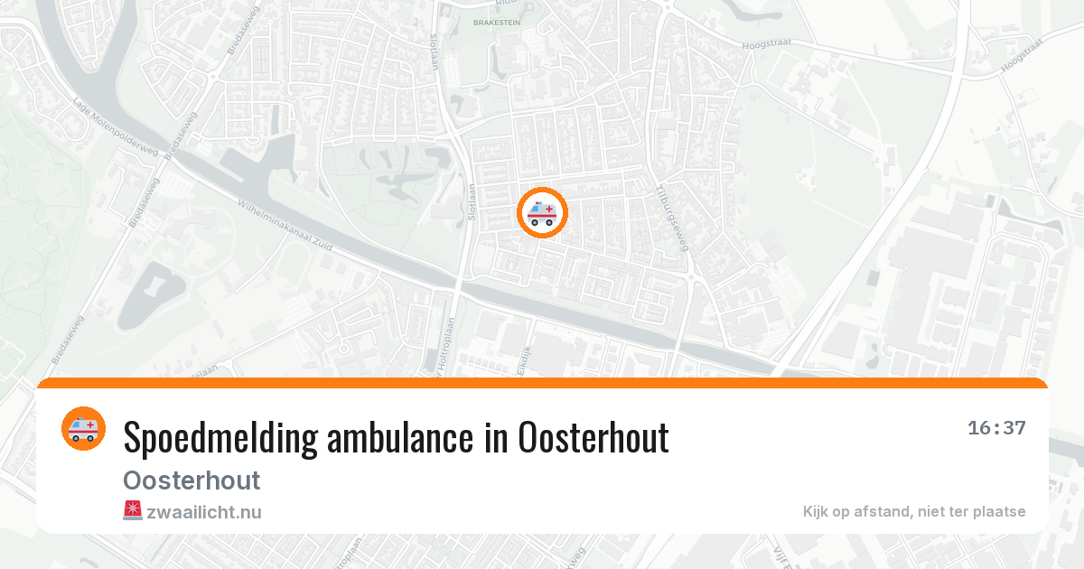 Spoedmelding ambulance in Oosterhout — 11 jul 2026
